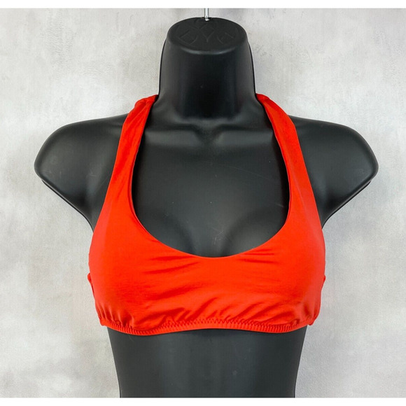 Becca by Rebecca Virtue Womens Bikini Top Swim Size Small Racerback Beachy Red - Picture 1 of 10